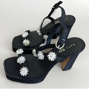 Katy Perry US size 8M the Steady Floral Slingback Sandal Chunky Platform Heel